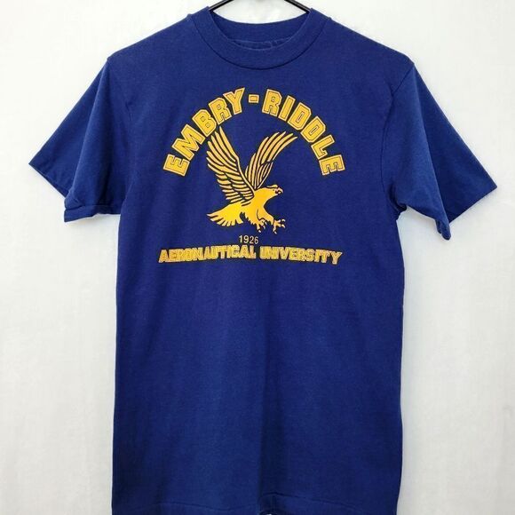 Vintage Embry Riddle Aeronautical University T Shirt Size Medium - Picture 1 of 5
